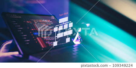 Server logs analysis. Closeup developing programming and coding technologies. Developer working on web sites codes in office. Server logs analysis. Closeup developing programming and coding technologies. Developer working on web sites codes in office. 109349224