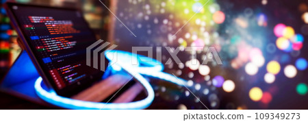 Digital technology industry concept development of programming and coding technologies. Digital technology industry concept development of programming and coding technologies. 109349273