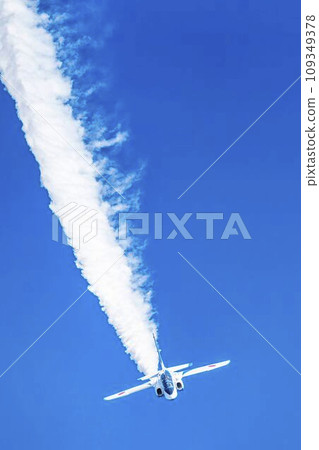 Blue Impulse from Matsushima Air Base flying in the blue sky Higashi Matsushima City, Miyagi Prefecture 109349378