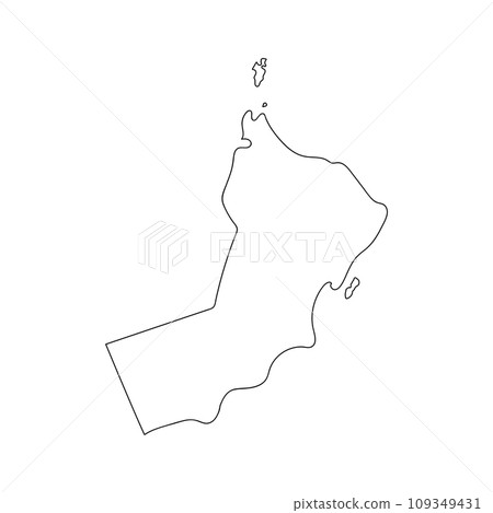 simple oman map 109349431