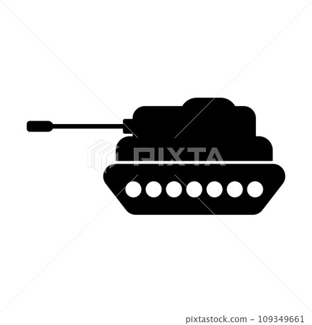 War tank silhouette icon. vector. War tank silhouette icon. vector. 109349661