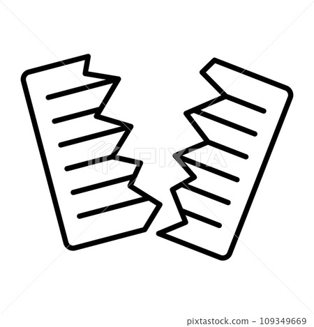 Torn document icon. Torn file. vector. 109349669