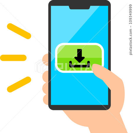 顯示下載按鈕的智慧型手機 109349999