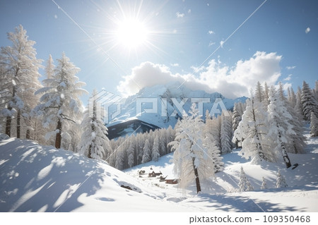 Snow scene Snow scene 109350468