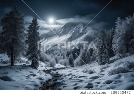 Snow scene 109350472