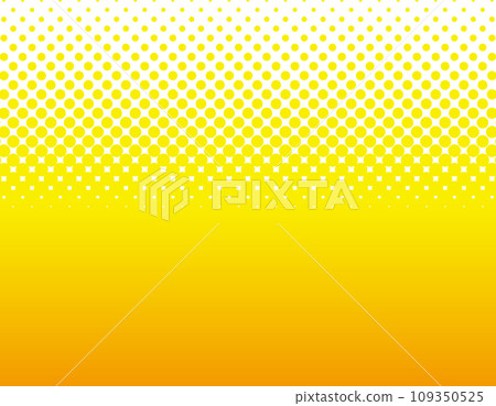 Yellow gradient halftone background bottom 109350525