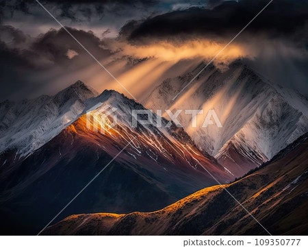 Scenery panoramic landscape of the Swiss Southern Alps majestic peaks Scenery panoramic landscape of the Swiss Southern Alps majestic peaks 109350777
