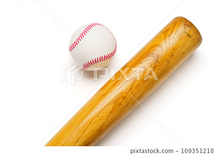硬球棒球和木棒 109351218