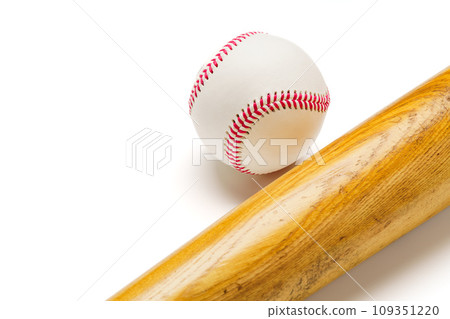 Hardball baseball and wooden bat Hardball baseball and wooden bat 109351220