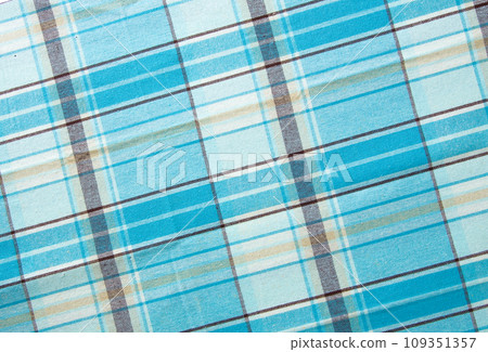 Blue And Cyan Color Scottish Tartan Plaid Textile Blue And Cyan Color Scottish Tartan Plaid Textile 109351357
