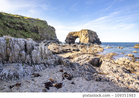 The beach next to the Great Pollet Sea Arch, Fanad Peninsula, County Donegal, Ireland 109351983