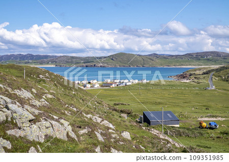 The new path to Murder Hole beach, officially called Boyeeghether Bay starts at the camping site County Donegal, Ireland 109351985