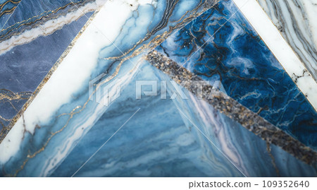 Blue and white marble with golden veins background. Generative AI Blue and white marble with golden veins background. Generative AI 109352640