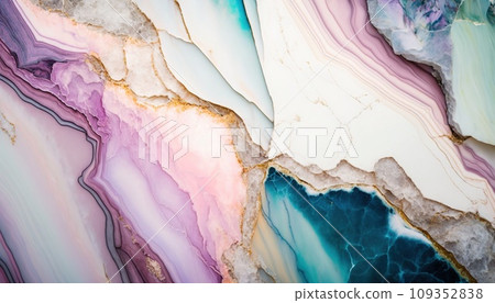 Colorful intricate marble with golden veins background. Stone background. Generative AI Colorful intricate marble with golden veins background. Stone background. Generative AI 109352838