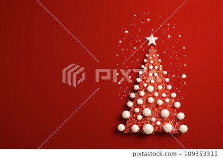 white christmas tree with snow 109353311