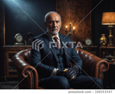 the man in home cabinet office room. AI the man in home cabinet office room. AI 109353547