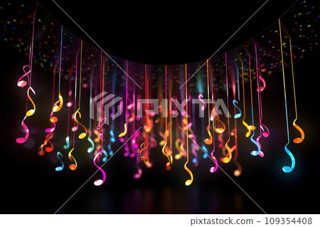 colorful musical notes-2 109354408