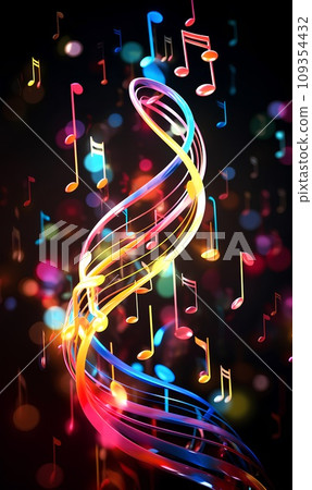 Colorful musical notes (vertical) -2 Colorful musical notes (vertical) -2 109354432
