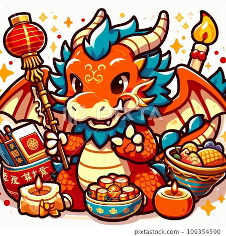 可愛的十二生肖:龍(AI圖像) 可愛的十二生肖:龍(AI圖像) 109354590