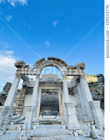 Elements of ancient architecture and ruins of Ephesus, Izmir.  109354736