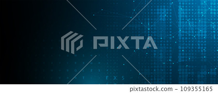 Neural network concept. Connected cells with links. High technology process. Abstract futuristic background. Handmade vector. 109355165