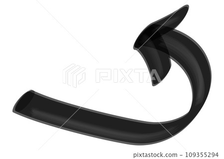 彎曲的箭頭（黑色），看起來像是用粗記號筆繪製的 109355294