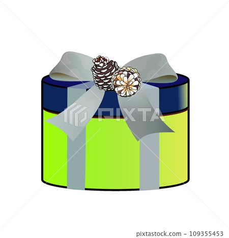 Illustration of a present box with a ribbon Illustration of a present box with a ribbon 109355453