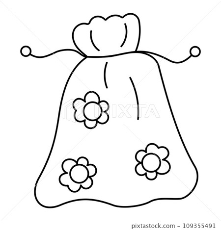bag menstrual cup storage transport line icon 109355491