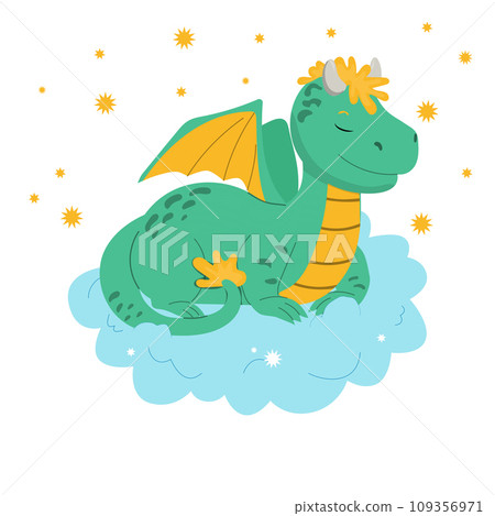 Baby dragon sleeping. Baby dragon sleeping. 109356971