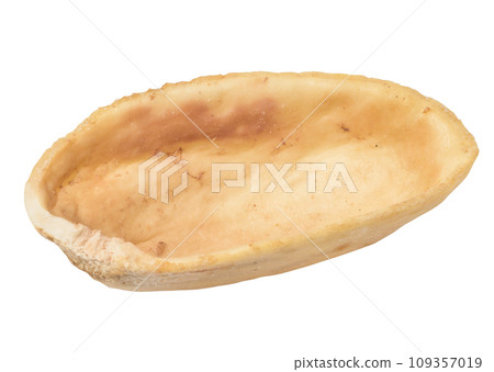 Empty shell of roasted pistachio on a white isolated background Empty shell of roasted pistachio on a white isolated background 109357019