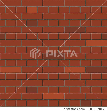 The seamless pattern of the red brick wall square format The seamless pattern of the red brick wall square format 109357067