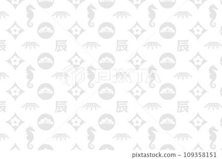 Dragon year monogram background material Dragon year monogram background material 109358151