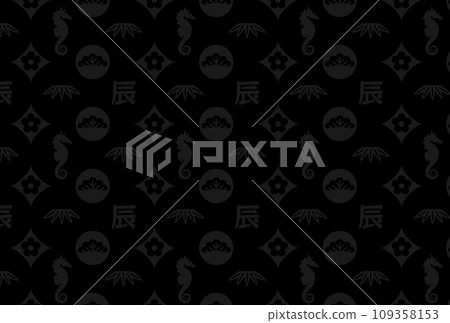 Dragon year monogram background material 109358153