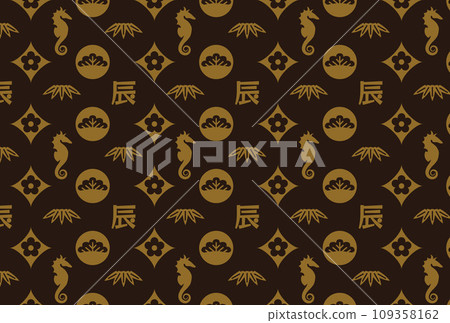 Dragon year monogram background material Dragon year monogram background material 109358162