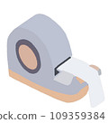 stapler office stationery cartoon hand drawn minimal 109359384