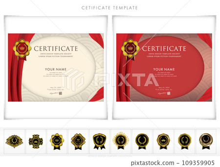 New Year's certificate 123 (horizontal) certificate award certificate celebration New Year's certificate 123 (horizontal) certificate award certificate celebration 109359905