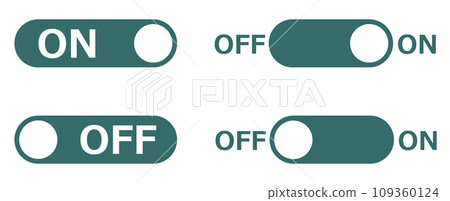Illustration of a slide switch that turns the... - Stock Illustration ...
