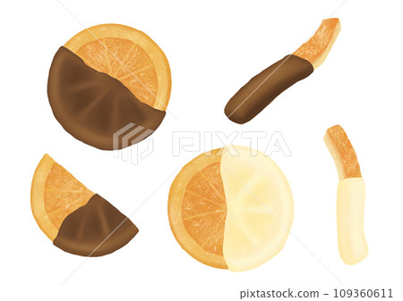 Watercolor illustration of delicious orangette 109360611