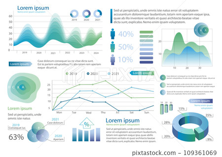 Mega set of infographic elements data visualization vector design template. Can be used for steps, options, business process, workflow, diagram, flowchart, timeline, marketing. Bundle info graphics. 109361069