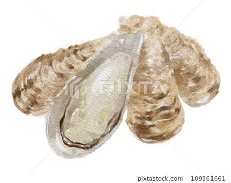 水彩牡蠣01_1 水彩牡蠣01_1 109361661