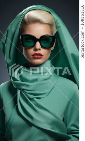 Girls in clothes in green bottle colors Girls in clothes in green bottle colors 109361816