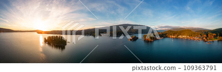 Indian Arm Inlet during Dramatic Sunset. Indian Arm Inlet during Dramatic Sunset. 109363791