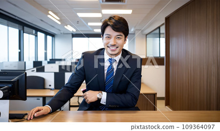 man smiling in office 109364097