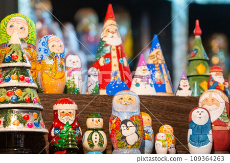 Christmas figurine Santa Claus Matryoshka 109364263