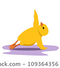 Cute Chicken Yoga Cartoon Vector Icons Illustration. Flat Cartoon Concept. 109364356