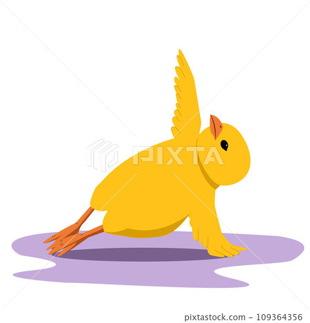 Cute Chicken Yoga Cartoon Vector Icons Illustration. Flat Cartoon Concept. 109364356