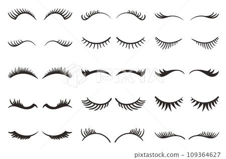 Exquisite Eyelashes Collection Featuring Wide Range Of Styles, From Natural To Dramatic, Designed To Enhance Eye Beauty Exquisite Eyelashes Collection Featuring Wide Range Of Styles, From Natural To Dramatic, Designed To Enhance Eye Beauty 109364627