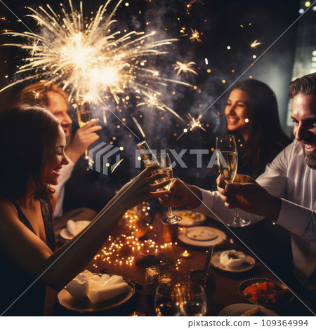 lifestyle photo new years eve celebration of people 109364994