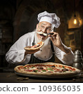 lifestyle photo humor an elderly old chef 109365035