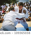 lifestyle photo two young men in judo competition 109365038